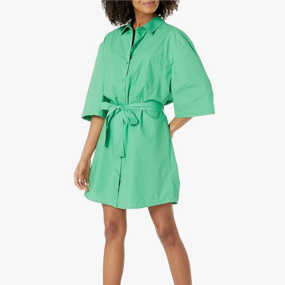 The Drop 🤍 Dakota Belted Mini Shirt Dress
